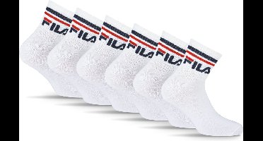 FILA - Urban Quartersokken / Enkelsokken | 6-Pack | Quarter Socks | Maat 39/42 - Wit