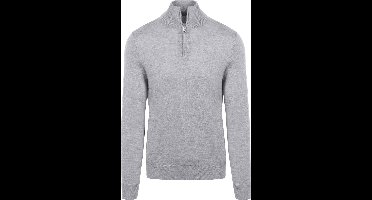 King Essentials The Michael Half Zip Pull Merino Grijs - Maat XXL - Heren - Pullovers