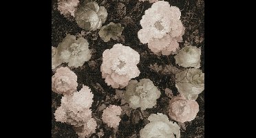 GROTE BLOEMEN BEHANG | Botanisch - roze zwart bruin - A.S. Création History of Art