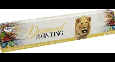 Diamond painting | Leeuw | Afmeting: 30 x 40 CM | Inclusief diamond painting pen | Diamond painting volwassenen