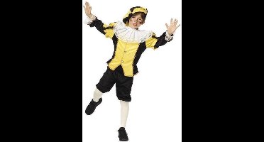 Kostuum Piet Kind Geel/Zwart maat 116
