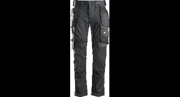 Snickers 6241 AllroundWork, Stretch Werkbroek met Holsterzakken - Staal Grijs/Zwart - 44