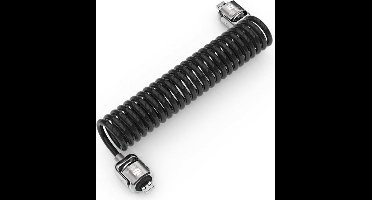 Compulocks Dual Head Coiled Cable Keyed Lock kabelslot Zwart
