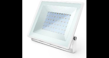 LED bouwlamp schijnwerper 50W (=450W) - Koelwit 4000K - 120° - IP65 - wit