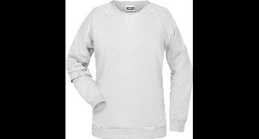 James and Nicholson Dames/dames Raglan Sweatshirt met lange mouwen (Wit)