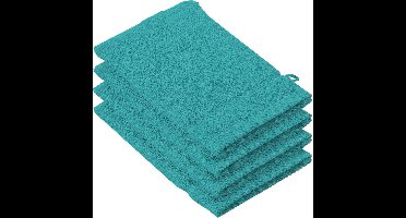 De Witte Lietaer Washandjes Stephanie Arctic - 15 x 21 cm - set 4 stuks - Blauw - Katoen
