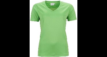 James and Nicholson Dames/dames Actief V Hals T-Shirt (Kalk groen)
