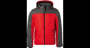 James and Nicholson Heren Winterjas (Rood/Anthraciet-Melange)