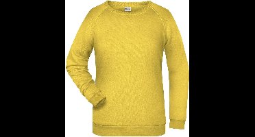 James And Nicholson Dames/dames Basic Sweatshirt (Geel)