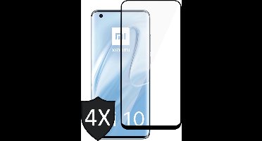 Screenprotector geschikt voor Xiaomi Mi 10 - 4x Glas Screen Protector Full Screen