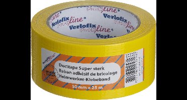 Verlofix Duct Tape Geel – Extra Sterk – 50mm x 25m – Waterbestendig