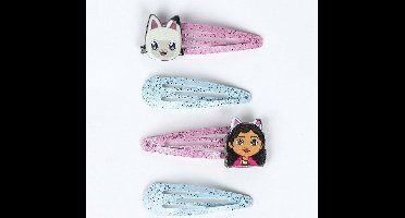 Hair Clips Gabby's Dollhouse 4 Pieces Pink