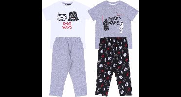 2 x Zwarte en grijze STAR WARS DISNEY pyjama