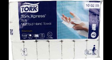 Voordeelverpakking 3 X Tork Xpress® Zachte Multifold Handdoek Premium, 2-laags, wit H2, 25,5x21cm, 21x150st. (100289)