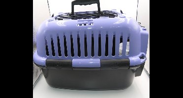 EBI honden en kattentraveller, reisbench, carrier stevig en veilg voor katten en kleine honden en .. tot 10 kg blauw-zwart49 x 32 x 32 cm