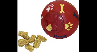 Kerbl Snackball - Honden Speelgoed Bal - Rood - 11 cm - 1 stk