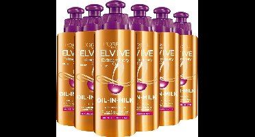 L'Oréal Paris Elvive Extraordinary Oil Krulverzorging - Oil-In-Milk - Leave-in Crème - 6 x 200ml