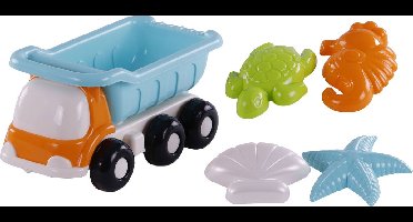 Cavallino Strand Kiepwagen met 4 Zandvormen Blauw