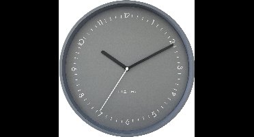 NeXtime Berlin – Wandklok – 30 cm – Aluminium – Grijs – Stil