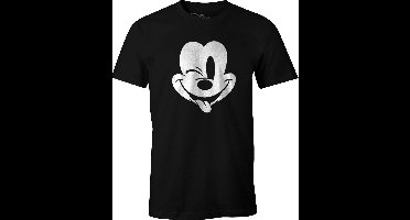 Disney - Winking Mickey Mouse T-Shirt Black - S