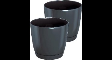 Bloempot Rond Duop 24cm GRAPHITE Prosperplast