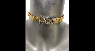 Power Escorts Kinky Gouden Halsband Met Steentjes Naam HOT