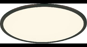 Trio leuchten - LED Plafondlamp - Plafondverlichting - 31W - Warm Wit 3000K - Dimbaar - Rond - Zwart - Aluminium
