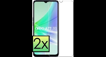 Screenprotector - 2 Stuks - Geschikt voor OPPO A77 - Extra Sterk - Beschermglas - Gehard Glas - Tempered Glass - Screen Protector - Bescherm Cover