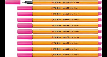 STABILO point 88 - Premium Fineliner - Fine 0,4 mm – Neon Roze– Doos 10 stuks