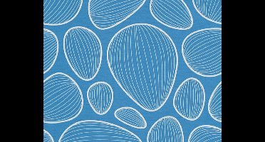 Blauw retro behang 34122-5