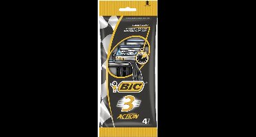 BIC – Action 3 – Wegwerpscheermesjes – 4 Stuks