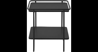 Bijzettafel Yuba vierkant - metaal zwart - 45x45x44 cm