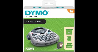 DYMO LetraTag LT-100T-labelmaker | Draagbare labelprinter met AZERTY-toetsenbord | Zilver | Ideaal voor op kantoor of thuis