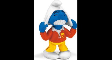 Smurf supporter / gefrustreerde trainer - Schleich en de smurfen - 6 cm