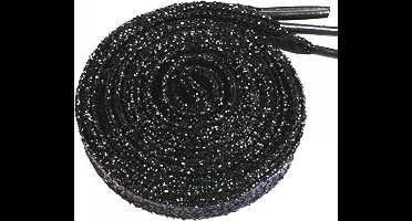 Scoby - Veters - Glitter Veters - Hippe Veters - Glitter Laces - 110CM - Zwart - 1 Paar