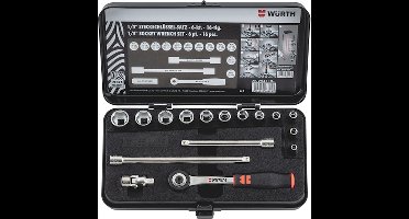 Wurth - 1/4 inch dopsleutels Assortiment met 16 stuks - 1/4 inch dopsleutels Assortiment met 16 stuks x 1 st