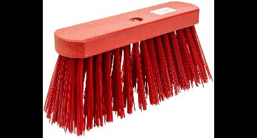 D&L Straatbezem Zuiver Pvc - Rood Gelakt