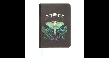 Something Different - Luna Moth A5 Notitieboek met Maanfases - Multicolours - (hxbxd) ca. 21cm x 14,6cm x 1,7cm