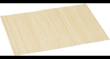 Cepewa Rechthoekige placemat - bamboe - beige - 30 x 45 cm - tafeldecoratie - onderleggers