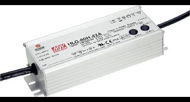 Mean Well HLG-60H-C350A LED-driver, LED-transformator Constante stroomsterkte 70 W 0.35 A 100 - 200 V/DC PFC-schakeling