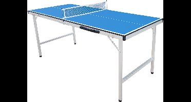 Cougar Tafeltennistafel Mini 1500 draagbaar Blauw - Pingpongtafel voor binnen – Inklapbaar – Incl. net - batjes en ballen
