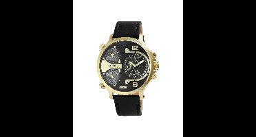 Raptor Limited Herenhorloge echt leer Maxx, zilverkleurig, datumweergave