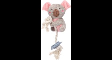 Flamingo - Hondenspeelgoed - Speelgoed Puppy Didi Koala met touw Grijs - 13,6 x 7 x 23cm - 1st