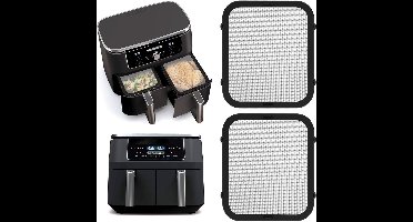 Set van 2 Magnetische Spatbeschermers, Hittebestendig, Sterke Hechting, Roestvrijstalen Spatdeksel, Geschikt voor Airfryers en Keukenaccessoires