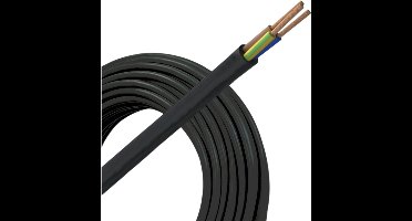 VMVL 3 x 2.50mm2 Huishoudsnoer Rond Zwart 100 Meter