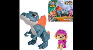 PAW Patrol - De Dino Film - Skye Roaring Pup Pals, bevat beweegbare speelgoeddinosaurus Spinosaurus van 12,7 cm met geactiveerde geluiden en Skye-actiefiguur