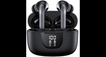 GELLDG Bluetooth-koptelefoon - Draadloze In-Ear Hoofdtelefoon - Speeltijd met LED-display, HiFi Stereo Geluid, IPX7 Waterdicht - Geschikt voor Sport en Dagelijks Gebruik - Kunststof