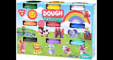 Play klei set - 9 kleuren - creatief speelgoed - 9x56 gram.