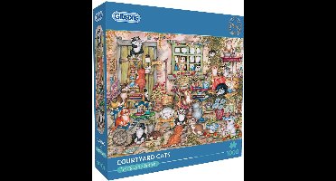Gibsons - Courtyard Cats (door Linda Jane Smith) - 1000 stukjes 68×49cm (b×h) - Legpuzzel voor volwassenen
