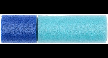 Eddy Toys Waterpistool van foam 15 cm - 10x - waterspuiten klein model - spuit 7 meter ver - blauw - water speelgoed